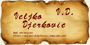 Veljko Đerković vizit kartica